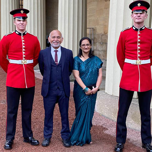 George Miah & Wife Manjula at Buckingham Palace