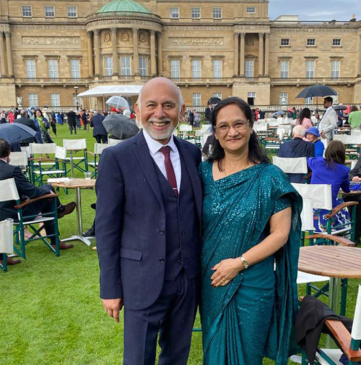 Mr George Miah at Buckingham Palace to receive his British Empire Medal (BEM) 